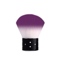 Brosse à ongles avec poils dégradés violets et base noire ornée de strass brillants - Base De Brosse À Poussière Violette