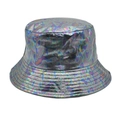 Detail des holografischen Laser-PU-Stoffs eines reflektierenden Anglerhuts mit Glanz - M (56-58cm) / Laser Violett Blau