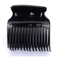 Professional black salon hair claw clip with dense comb teeth on a white background - Black 12Pcs