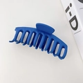 Large matte blue hair claw clip with smooth resin finish for elegant hair styling - Keel Style / 10.8cm / Klein Blue