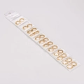 Set di 12 paia di orecchini a cerchio dorati da 2,5 mm confezionati in sacchetti di plastica - Extra Piccolo (Filo 2.5mm / Interno 8mm)