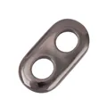 DIY jewelry connector in gunmetal finish, double-hole soda pull ring for bracelets - Pig Nose Link / Gunmetal