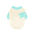 Sweet mint green and cream dog knit sweater with All We Need Is Love print - S / Off White