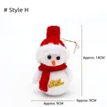Christmas snowman plush doll ornament with Merry Christmas text and 14cm height - Christmas Bouquet Doll [Style H]
