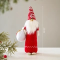 Plush Christmas gnome ornament in red with white beard and 22cm size marking - Style I (Gift Bag Model Red 22cm)