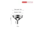 Embudo mediano de acero inoxidable 304 cepillado con mango lateral para uso doméstico - Embudo de 13 cm + Colador (Acabado Cepillado)