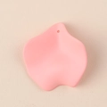 Matte light pink acrylic flower petal charm with pre-drilled hole for DIY jewelry - 10Pcs Large / Pink