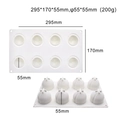 White 8-cavity fruit mousse silicone mold with cross texture for candles and soap - 8 Cavity Peach MCM-128
