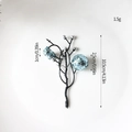 Christmas berry stem with light blue glitter balls for wreaths, 10.5cm silver branch - Light Blue