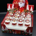 Set of 12 Christmas snow globes with Santa and reindeer in a festive display box - 45# Light + Snow / Christmas Style 387