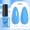 Deep blue gel nail polish variant X082 with 7ml bottle and glossy or matte display - Blue (82)