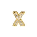 Classic 18k gold plated letter X pendant with sparkling micro-pave cubic zirconia - Letter X
