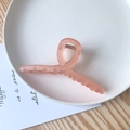 Pince à cheveux orange pêche mat au design épuré pour coiffure féminine - Croisé / 2# Orange