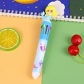 Blue 10-color mermaid ballpoint pen with yellow-haired mermaid doll on top - Mermaid - Blue