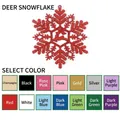 Glinsterende rode rendier-sneeuwvlok hanger met 14 kleuropties voor kerstdecoratie - 10CM-5g (met touw) / Rendier Sneeuwvlok