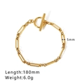 Paperclip Chain OT Buckle Style (HF-S4193) Gold