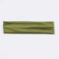 Breathable olive green cotton sports headband for running and outdoor fitness - Yellow & Green