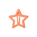 Clip de pelo con forma de estrella naranja para niños con un acabado lacado brillante - Estrella / Naranja (74)