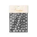 Pegatinas blancas en relieve para uñas con patrones chinos tradicionales en tarjeta - Nubes Auspiciosas en Relieve Chino (to2701) / Estilo Relieve 3D