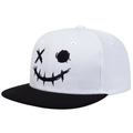 White/Black Contrast Smile Hat