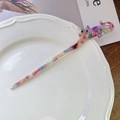 Bastoncino per capelli a gatto in acetato marmorizzato colorato per acconciature - Circa 17cm / 5# Marmo Blu Marrone