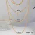 Conjunto de collares de capas en acero inoxidable dorado con cadenas figaro y de serpiente - Estilo Dorado Superpuesto de Múltiples Capas (4-12)