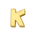 Polished golden 8mm slide letter K charm for DIY keychains and jewelry making - Letter-K / 8mm (Inner Diameter)