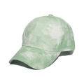 Cappellino da baseball casual tie-dye verde e bianco con visiera curva in twill di cotone - Tie-dye Verde e Bianco (D)