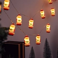 Festive Santa Claus LED string lights for Christmas tree and home holiday decoration - 1.5m 10LED Battery / Chubby Santa Claus