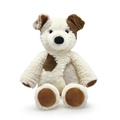 Süßer Plüsch-Teddyhund in sitzender Pose mit weichem weiß-braunem Fellmuster - Einfacher Stil / 40CM