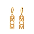 Golden MOM letter drop earrings in minimalist vintage style for Mother's Day gift - MOM Style (01KC金M-403) / Gold