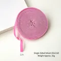 Pink velvet ribbon spool 1cm wide for Christmas DIY bows and elegant gift wrapping - 1cm*10m / Pink