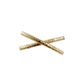Pince à cheveux dorée en métal en forme de X avec texture martelée élégante - Or Croisé Martelée