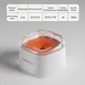 Bol à eau flottant blanc et orange pour animaux empêchant les éclaboussures d'eau - Bol d'Eau Flottant (Grand) / Blanc Orange