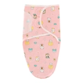 Pink newborn swaddle sleep sack with cute cartoon bear and flower patterns - Pink Bear Pattern Swaddle