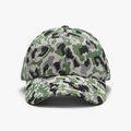 Berretto da baseball mimetico pixel verde e nero in tessuto jacquard strutturato - Regolabile / Verde Scuro