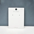 White rectangular earring display card with Silver 925 logo and circular hanging hole - 6*8cm / 100 Cards (925 Silver Stamp)