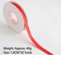 Matte red cotton ribbon 1cm wide and 20 yards long for gift wrapping and flower bouquet - Double-sided Matte Cotton / 1.0cm Wide * 20 Yards / Red