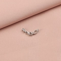 Macro view of silver stainless steel jewelry setting with round and marquise bases - Curved Branch Base (7#)