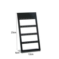 Black acrylic jewelry display stand for earrings with four tiers and 23cm height - 23*12cm