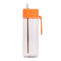 740ml Tritan straw bottle with orange lid and silicone handle for outdoor hydration - 740ml / Orange