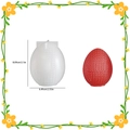 Easter woven egg silicone mold for candles and resin crafts with dimension measurements - Medium (8.09x6.49cm)