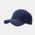 Detailed macro view of the warm polar fleece fabric texture on a navy baseball cap - Navy Blue