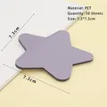 Lila sternförmige wasserfeste PET-Haftnotizen, 7,3x7,3 cm, mit 50 Blatt Inhalt - Grauvioletter Stern 50 Blatt