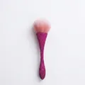 Oversized powder brush with pink rhinestone handle and soft gradient bristles - Light Purple