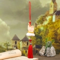 Creative resin lucky figure on cloud with red tassel for car dashboard ornament - 1223-3 Lotus Hanging
