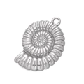 Silver stainless steel conch shell pendant accessory for DIY jewelry making - 506# Conch Pendant Only / 22*31mm (2 Pieces/Pack) / Steel