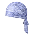 Elastic purple paisley pirate bandana cap with paisley print for outdoor sports - Purple