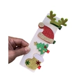 Gros plan de barrettes de Noël scintillantes avec renne, sapin et bonnet de Noël - Style 8 (Lot de 4 barrettes de Noël)