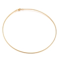 Minimalistische gouden roestvrijstalen slangenketting met gepolijste afwerking - 480mm x 1.5mm Goud (KN85329-KC)